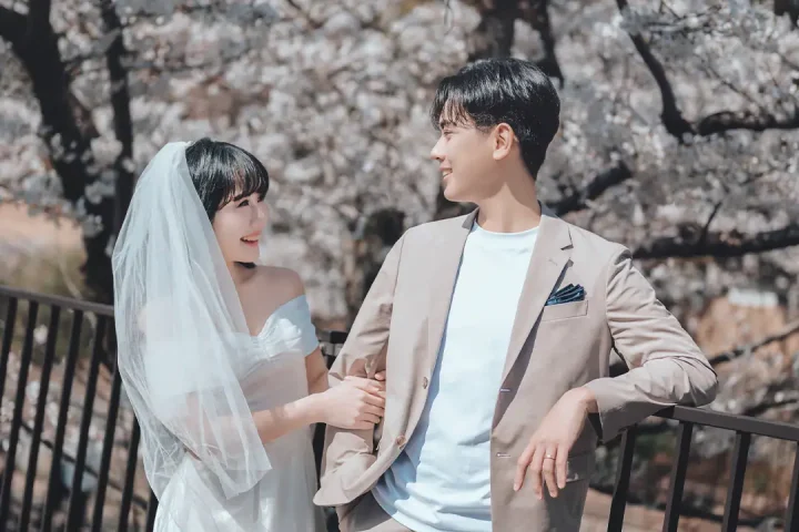 京都白紗婚紗自然互動畫面